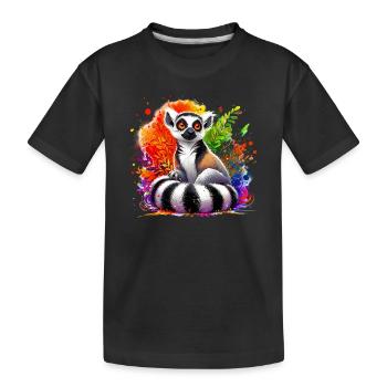Lemur - Kids' Premium Organic T-Shirt - black - Front