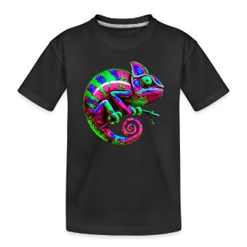 Caméléon - T-shirt bio Premium Enfant - noir - Devant