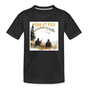Père et Fils Chasse Ensemble - T-shirt bio Premium Enfant - noir - Devant