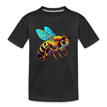 Biene - Kinder Premium Bio T-Shirt - Schwarz - Vorne