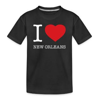I LOVE NEW ORLEANS - Kinder Premium Bio T-Shirt - Schwarz - Vorne