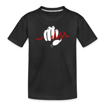 Poing serré avec ligne d’impulsion - T-shirt bio Premium Enfant - noir - Devant