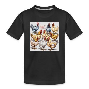 Ballet de poulet : Troupe de poulets polyphoniques - T-shirt bio Premium Enfant - noir - Devant
