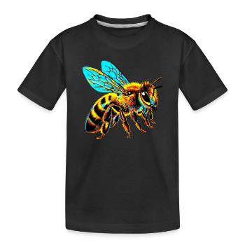 Biene - Kinder Premium Bio T-Shirt - Schwarz - Vorne