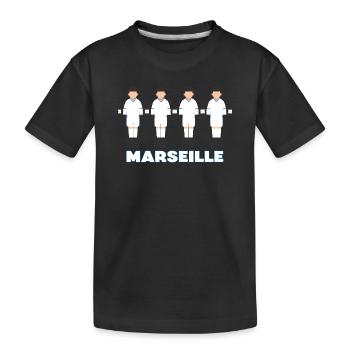 Marseille - Kinder Premium Bio T-Shirt - Schwarz - Vorne