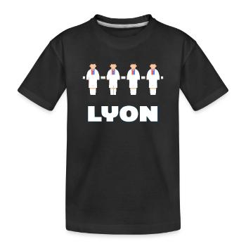 Lyon - Kinder Premium Bio T-Shirt - Schwarz - Vorne