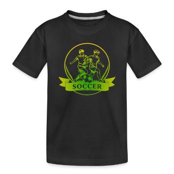 Logo du footballeur - T-shirt bio Premium Enfant - noir - Devant