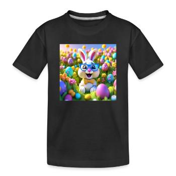 Ostern, Ostern, Frohe Ostern, Schokoladeneier - Kinder Premium Bio T-Shirt - Schwarz - Vorne