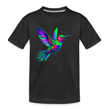Hummingbird - Kids' Premium Organic T-Shirt - black - Front