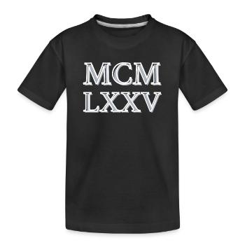 Roman numerals 1975 - MCMLXXV - T-shirt bio Premium Enfant - noir - Devant