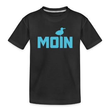 Moin Seagull Ahoy Mer du Nord Côte de la mer Baltique Plage de vacances - T-shirt bio Premium Enfant - noir - Devant