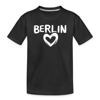 I love Berlin - heart symbol of Berlin - Kids' Premium Organic T-Shirt - black - Front