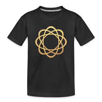 Yoga Luxury Gold Mandala Meditation Concentration - Kids' Premium Organic T-Shirt - black - Front