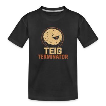 Dough Terminator Bread Design for Clay Heroes - Kids' Premium Organic T-Shirt - black - Front