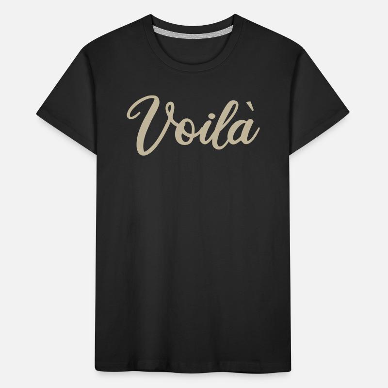 Voila Handlettered Script Design Kinder Premium Bio T-Shirt