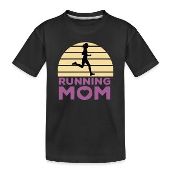 Running mom - T-shirt bio Premium Enfant - noir - Devant