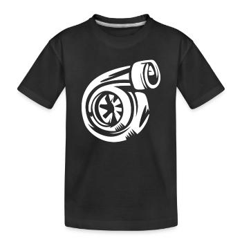 Boost Cartoon - Icône de tuner de voiture et de course - T-shirt bio Premium Enfant - noir - Devant