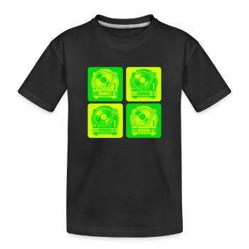 Style de platine vinyle - T-shirt bio Premium Enfant - noir - Devant