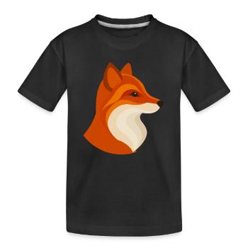 Renard moderne – géométrique et élégant - T-shirt bio Premium Enfant - noir - Devant
