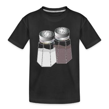 Duo classique sel et poivre – Assaisonnement élégant - T-shirt bio Premium Enfant - noir - Devant