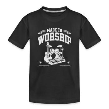Musikthema für Musiker und Fans - Kinder Premium Bio T-Shirt - Schwarz - Vorne