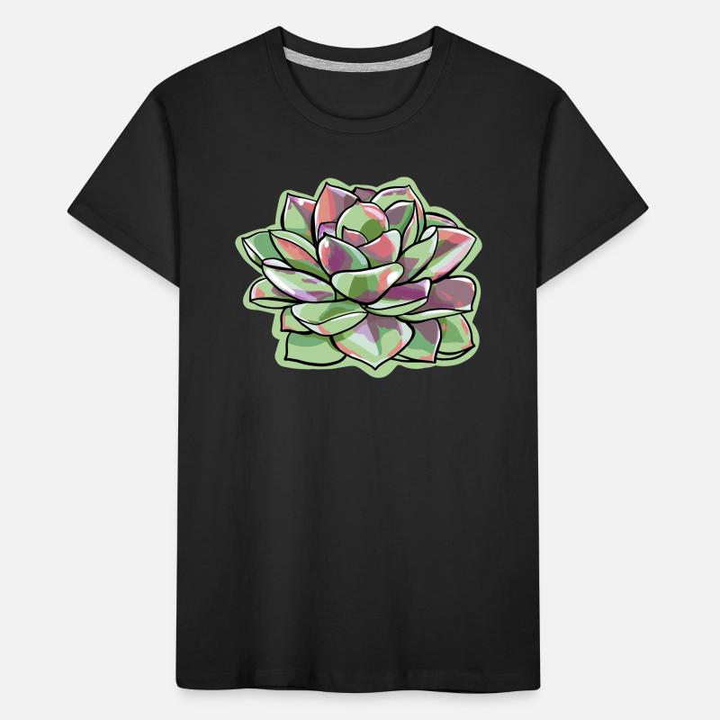 Echeveria Fat Leaf Rosette Succulent Kids' Premium Organic T-Shirt