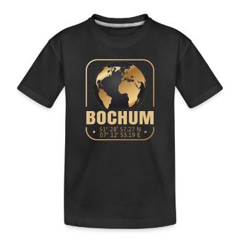 Bochum - Kinder Premium Bio T-Shirt - Schwarz - Vorne