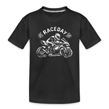 Motorrad Raceday Superbike - Biker und Rennsport - Kinder Premium Bio T-Shirt - Schwarz - Vorne