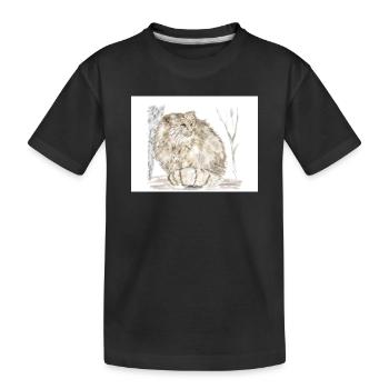 Chat sauvage de Manul - T-shirt bio Premium Enfant - noir - Devant
