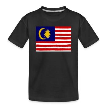 Drapeau de la Malaisie - T-shirt bio Premium Enfant - noir - Devant
