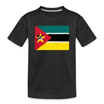 Drapeau du Mozambique - T-shirt bio Premium Enfant - noir - Devant