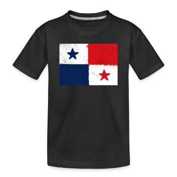 Flagge von Panama - Kinder Premium Bio T-Shirt - Schwarz - Vorne