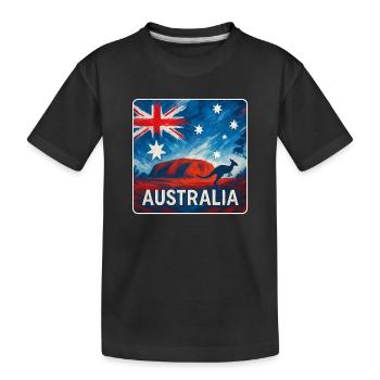 Conception de l’Outback australien - T-shirt bio Premium Enfant - noir - Devant