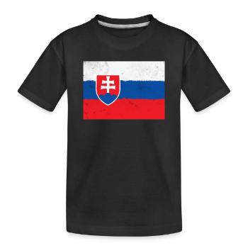 Flagge der Slowakei - Kinder Premium Bio T-Shirt - Schwarz - Vorne