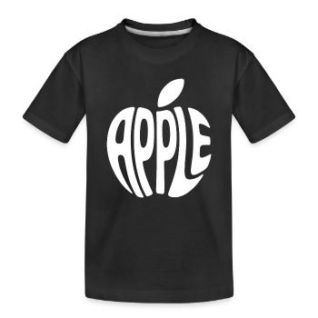 Pomme Fruit Mot Art - T-shirt bio Premium Enfant - noir - Devant