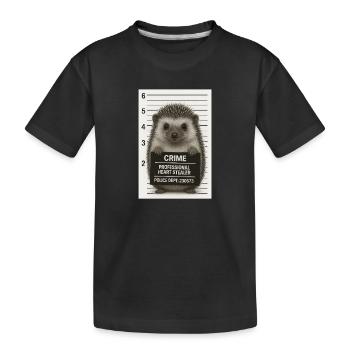 Verbrecherischer Igel - Kinder Premium Bio T-Shirt - Schwarz - Vorne