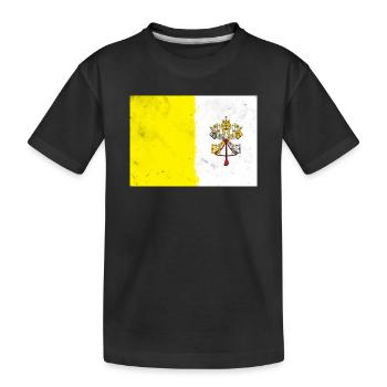Flagge des Vatikans - Kinder Premium Bio T-Shirt - Schwarz - Vorne