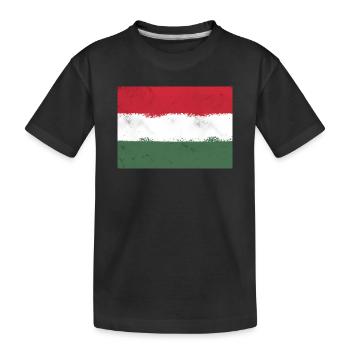 Flagge von Ungarn - Kinder Premium Bio T-Shirt - Schwarz - Vorne