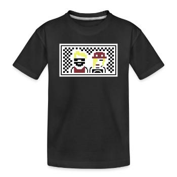 PETSCII: the band band - Kinder Premium Bio T-Shirt - Schwarz - Vorne