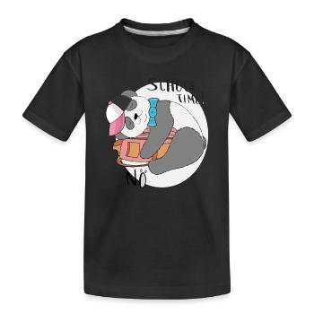 Heure de l’école - T-shirt bio Premium Enfant - noir - Devant