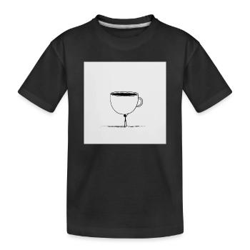 Kaffee? Nur in Eimern, bitte! - Kinder Premium Bio T-Shirt - Schwarz - Vorne
