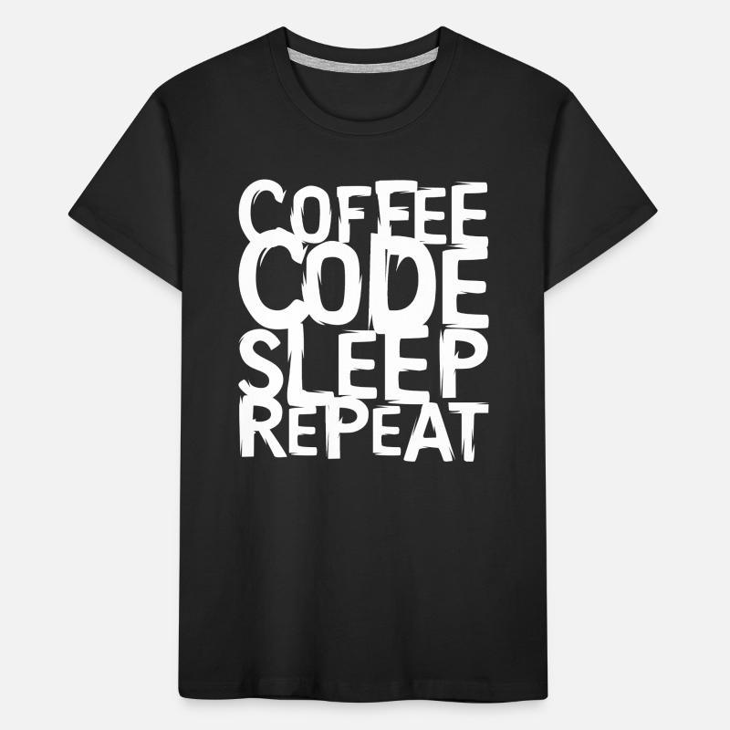 coffee code Programmeur - Informatique Travail Logo T-shirt bio Premium Enfant