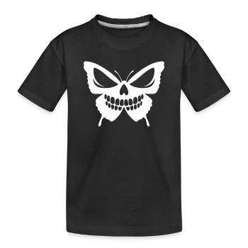 Conception complexe de crâne de papillon - T-shirt bio Premium Enfant - noir - Devant