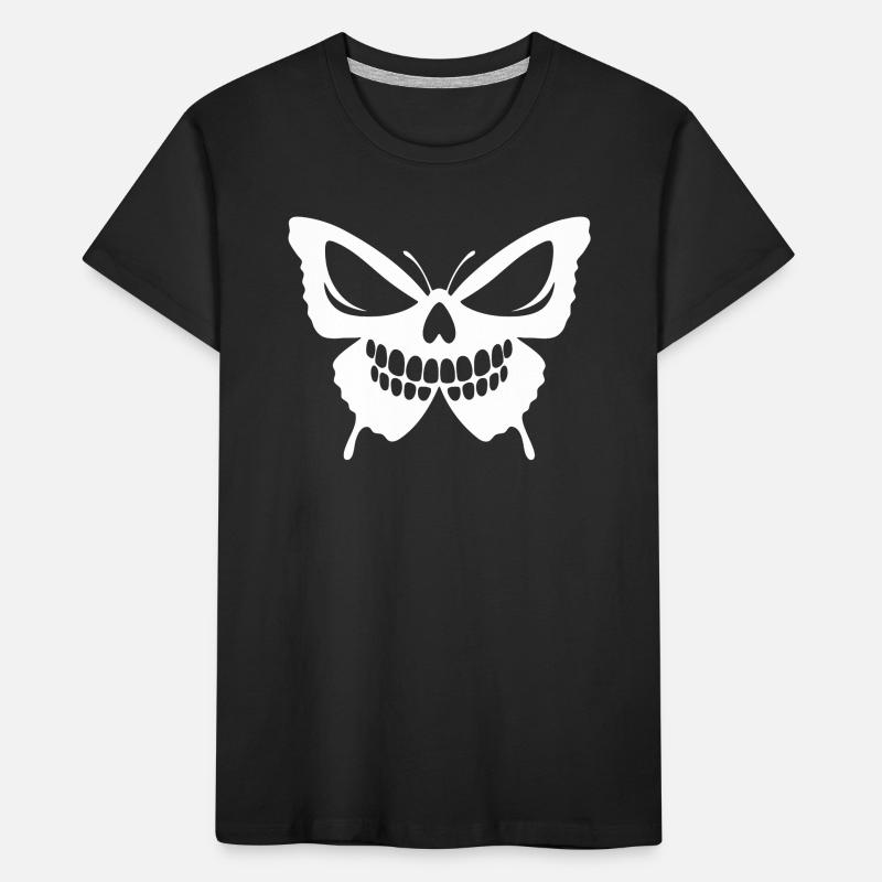 Conception complexe de crâne de papillon T-shirt bio Premium Enfant