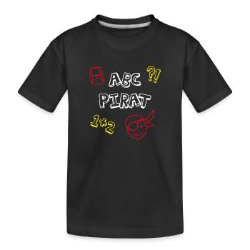 ABC Pirate School Enrollation School Comic Kids Celebration - T-shirt bio Premium Enfant - noir - Devant