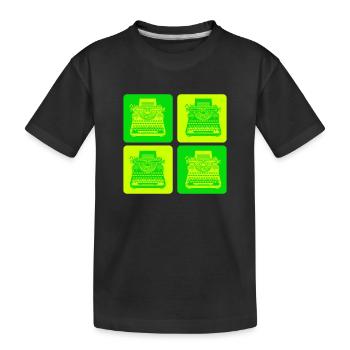 Conception de machine à écrire - T-shirt bio Premium Enfant - noir - Devant
