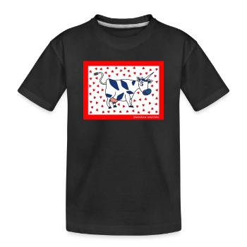 LICORNE BAVAROISE - Coeurs - T-shirt bio Premium Enfant - noir - Devant