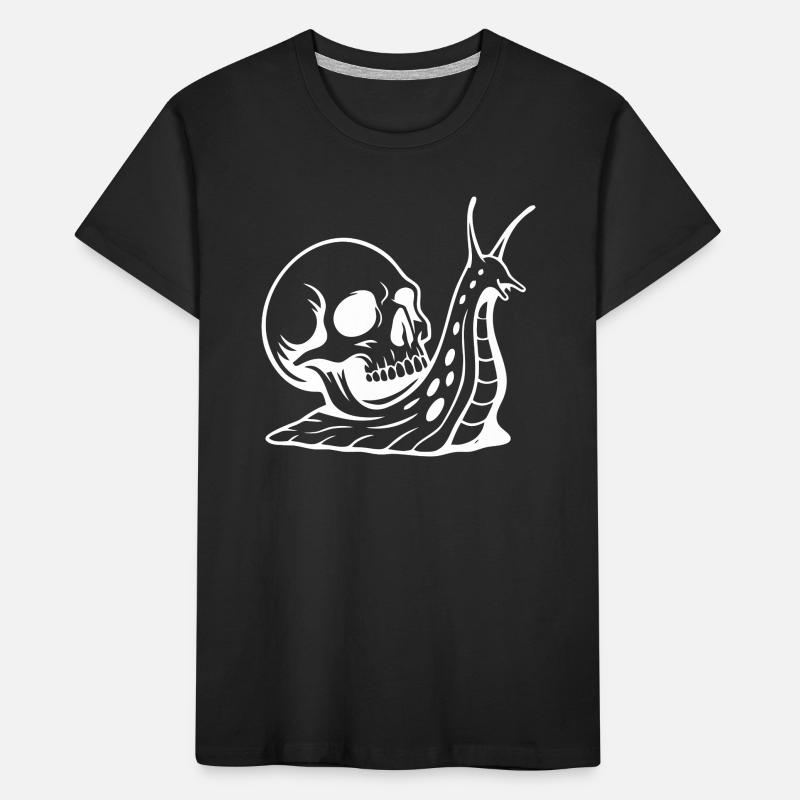 Gothic Totenschädel mit Schlangen-Design Kinder Premium Bio T-Shirt