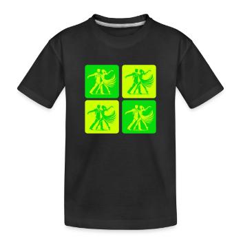 Couple de danse élégant look vintage - T-shirt bio Premium Enfant - noir - Devant