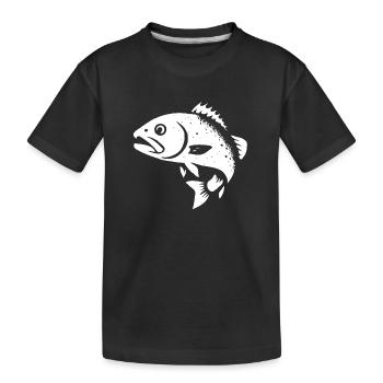 Zander und Barsch - Kinder Premium Bio T-Shirt - Schwarz - Vorne